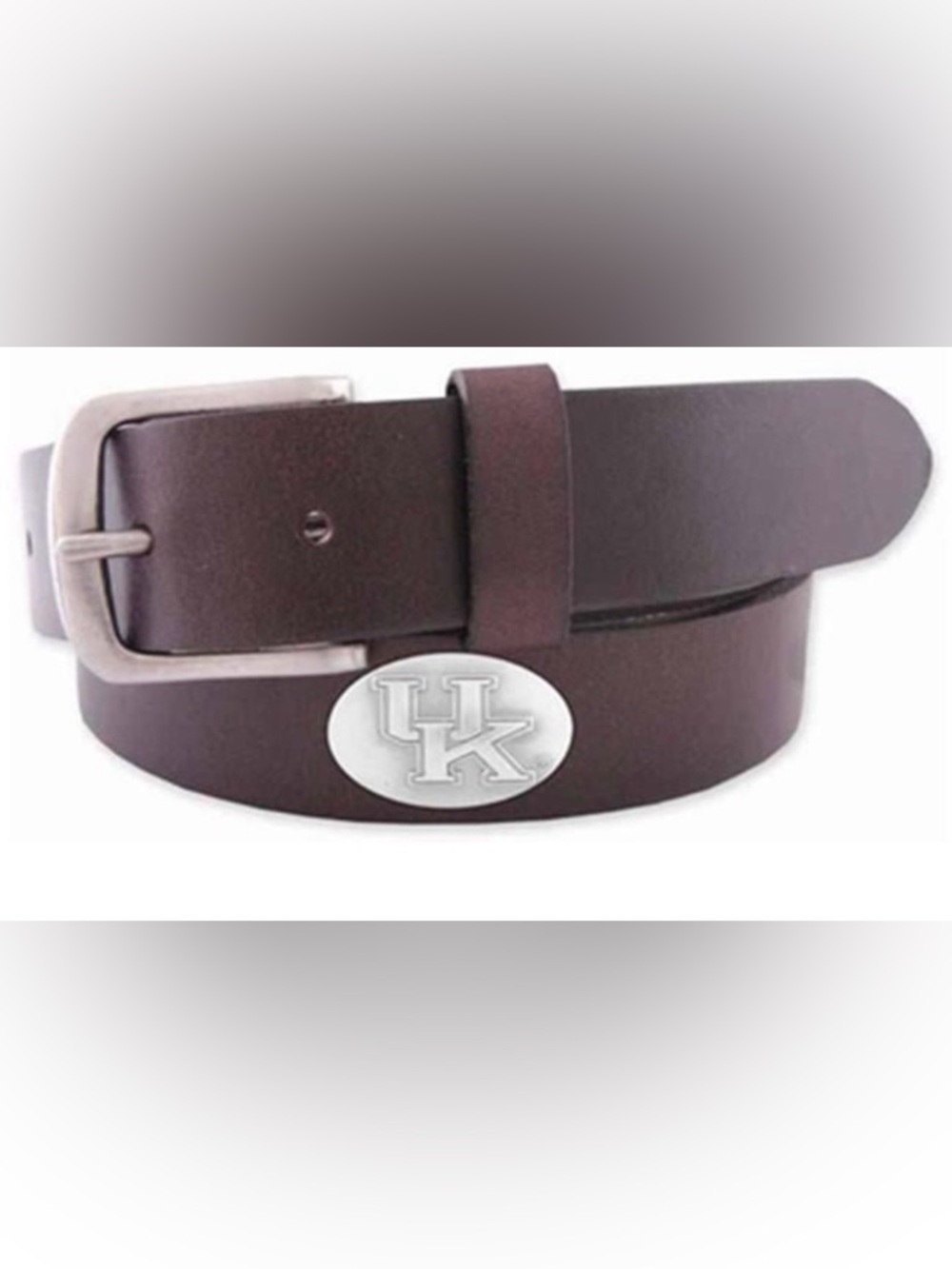 Kentucky Wildcats Concho Brown Top Grain Leather Belt. Size 42.